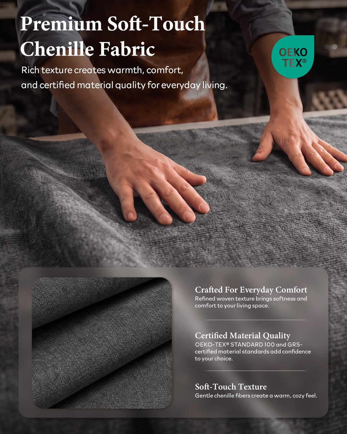 Chenille Power Reclining Sofa