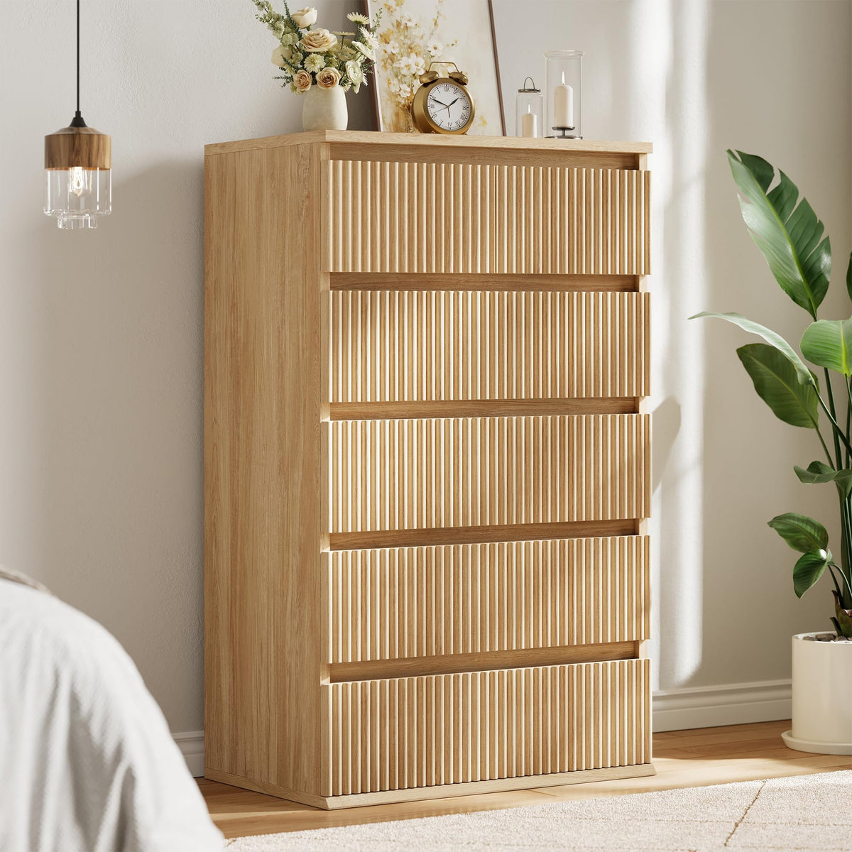6-Drawer Fluted Dresser