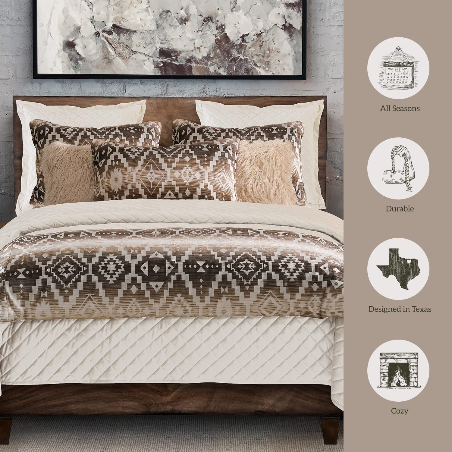 Southwestern Chenille Comforter Set with Pillow Shams