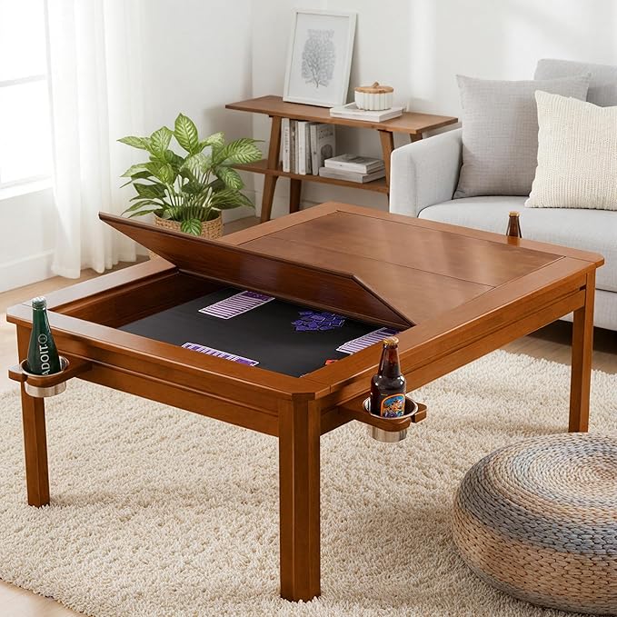 Board Game Coffee Table with Removable Top