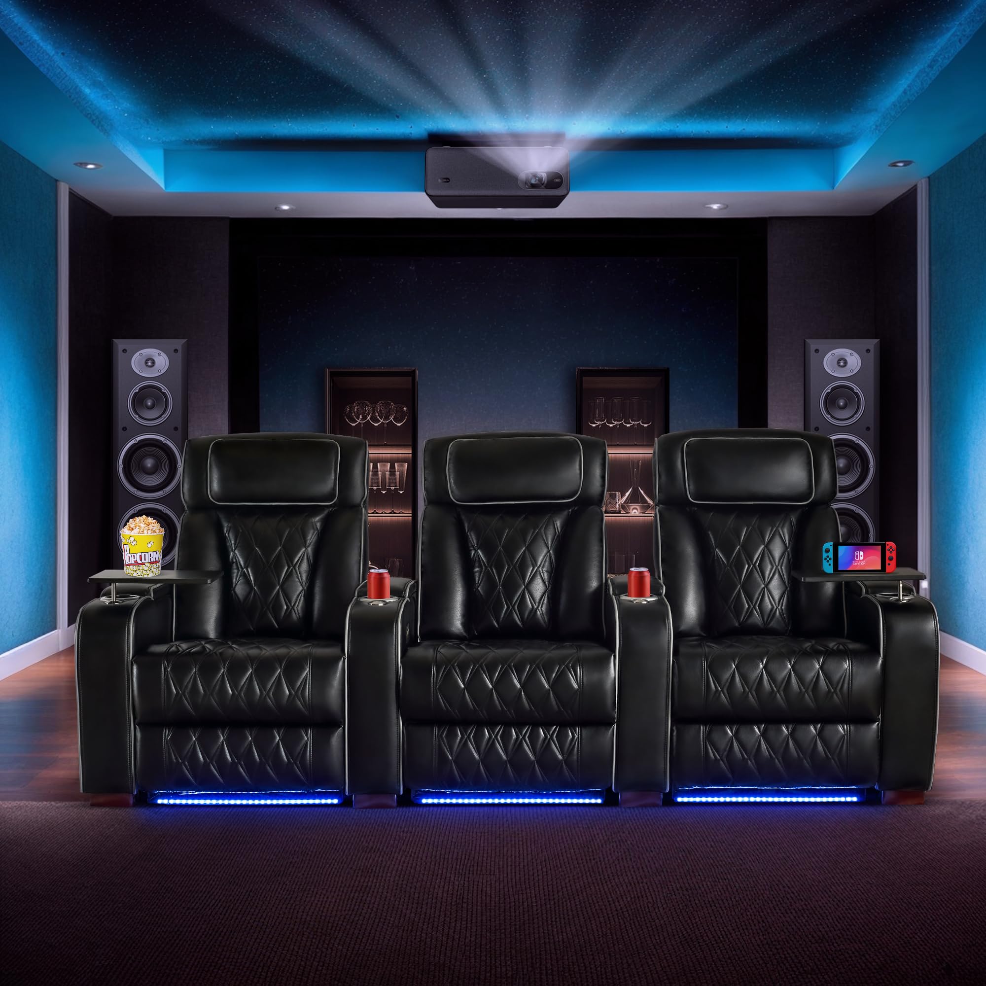 Power Reclining Home Theater Sofa
