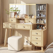 48" Wood Makeup Vanity Desk with LED Mirror, Drawers & Charging Station