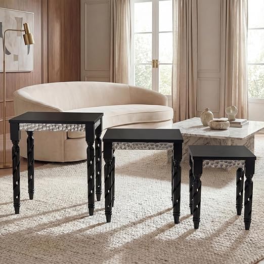 Mid-Century Modern Nesting Side Tables Set of 3