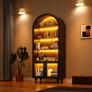 Glass Door Display Cabinet with LED Lights