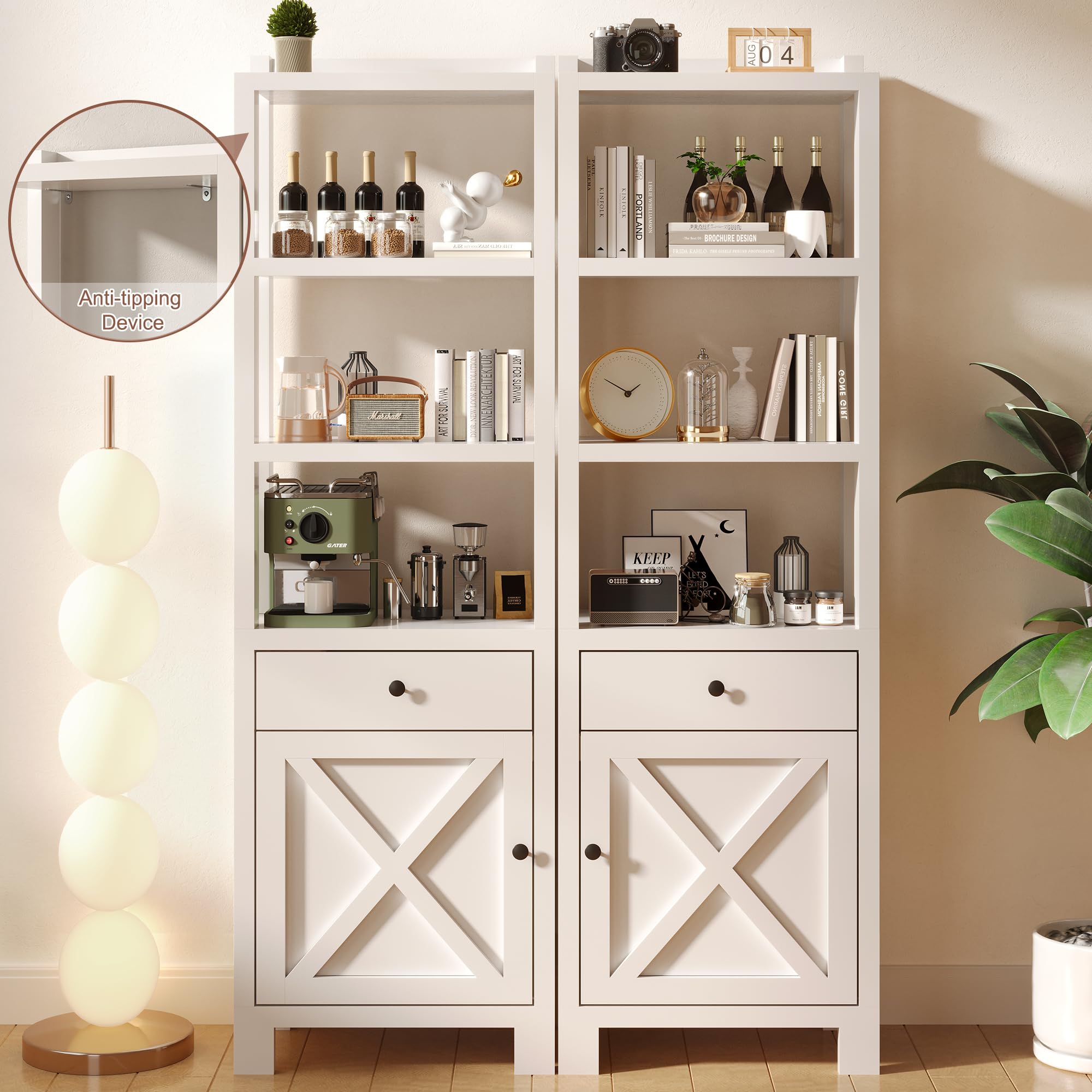 94" Wall Unit Entertainment Center with Bookshelves