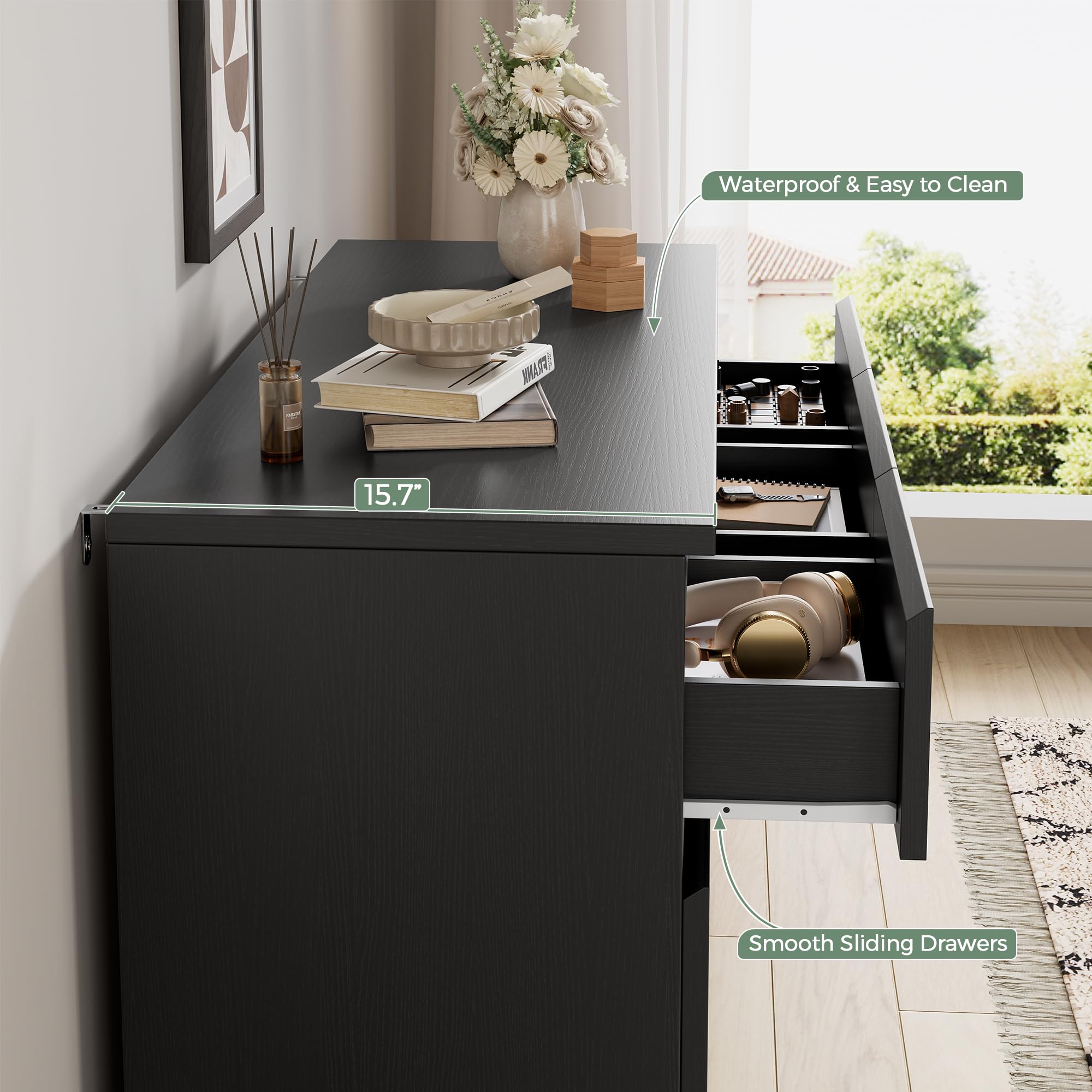 7-Drawer Wood Dresser