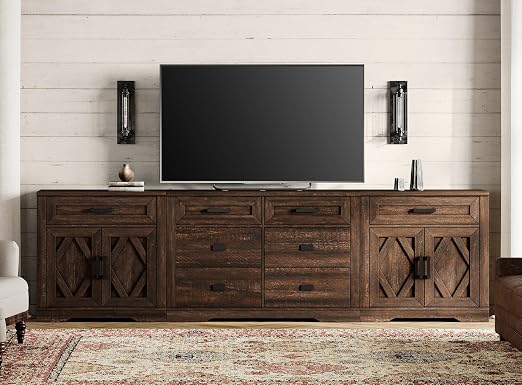 110" Farmhouse TV Stand & Entertainment Center