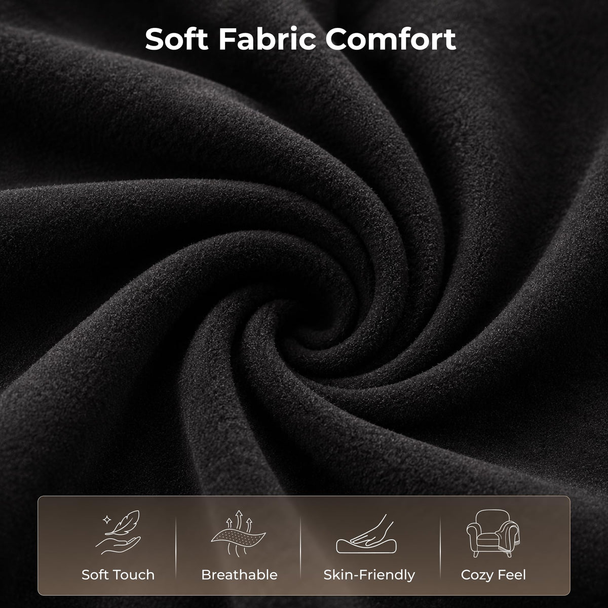 Fabric Gaming Chair with Heated Massage