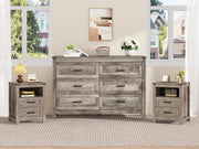 Farmhouse Dresser & Nightstand Set