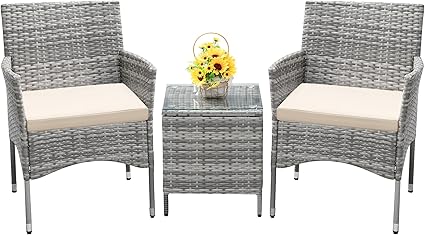 3-Piece PE Rattan Patio Furniture Set