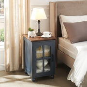 RWYHG Farmhouse Dressers and Nightstand Set of 2, Wood 54" Wide 7 Drawer Dresser 14'' Narrow Side Table with Charging Station, Roman Column Bedroom Furniture Dressers Sets for Home Living Room Hallway