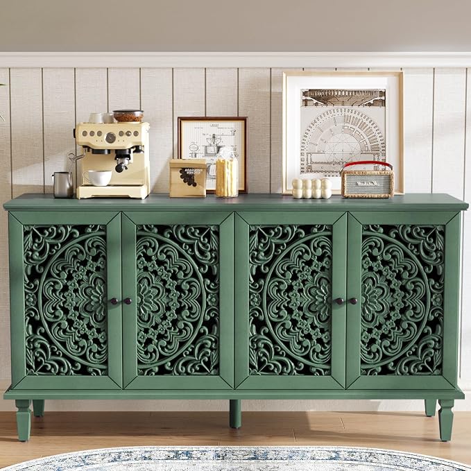 Carved 4-Door Sideboard