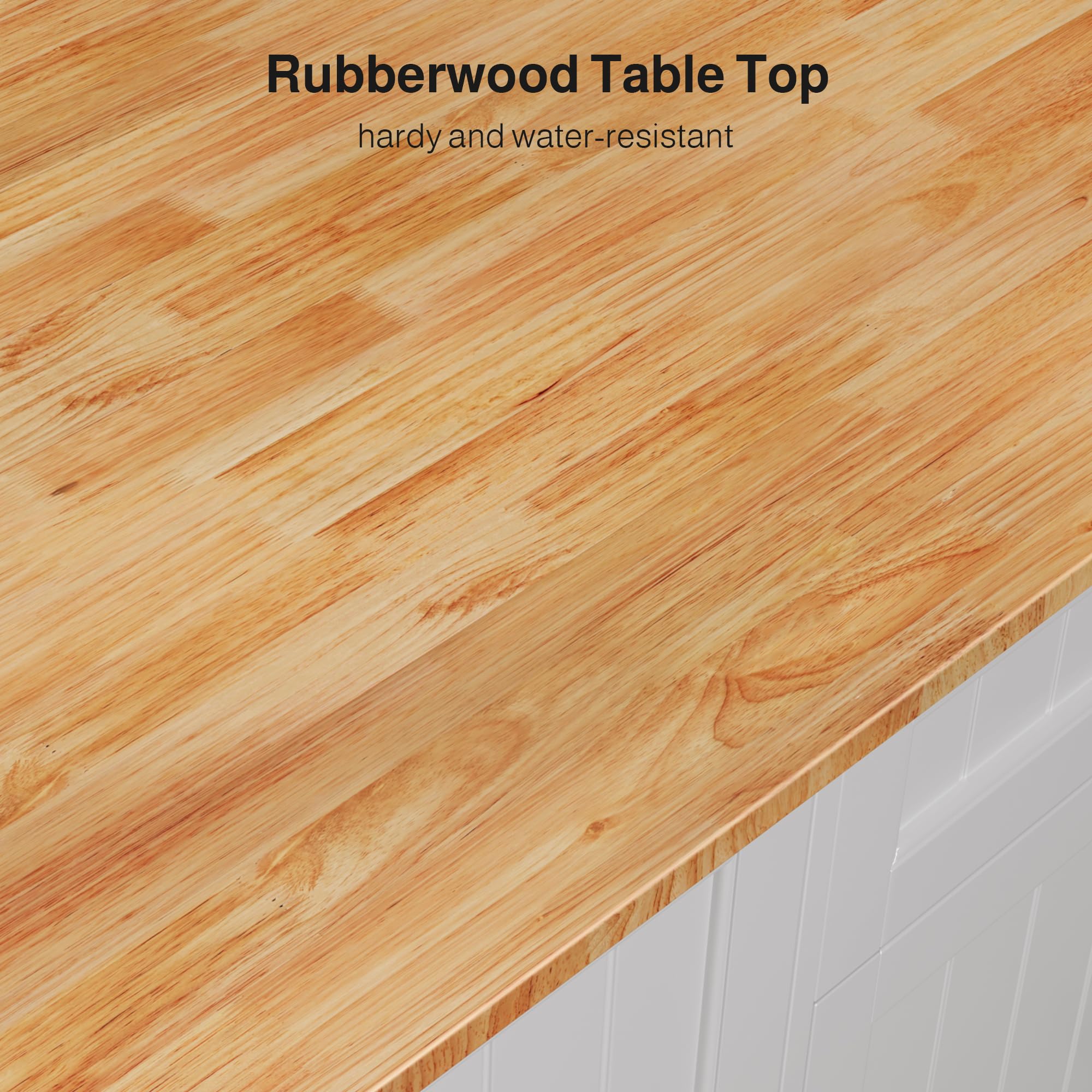 Kitchen Island with Drop Leaf, Storage Cabinet & Drawer