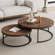 2-Piece Round Nesting Coffee Table Set