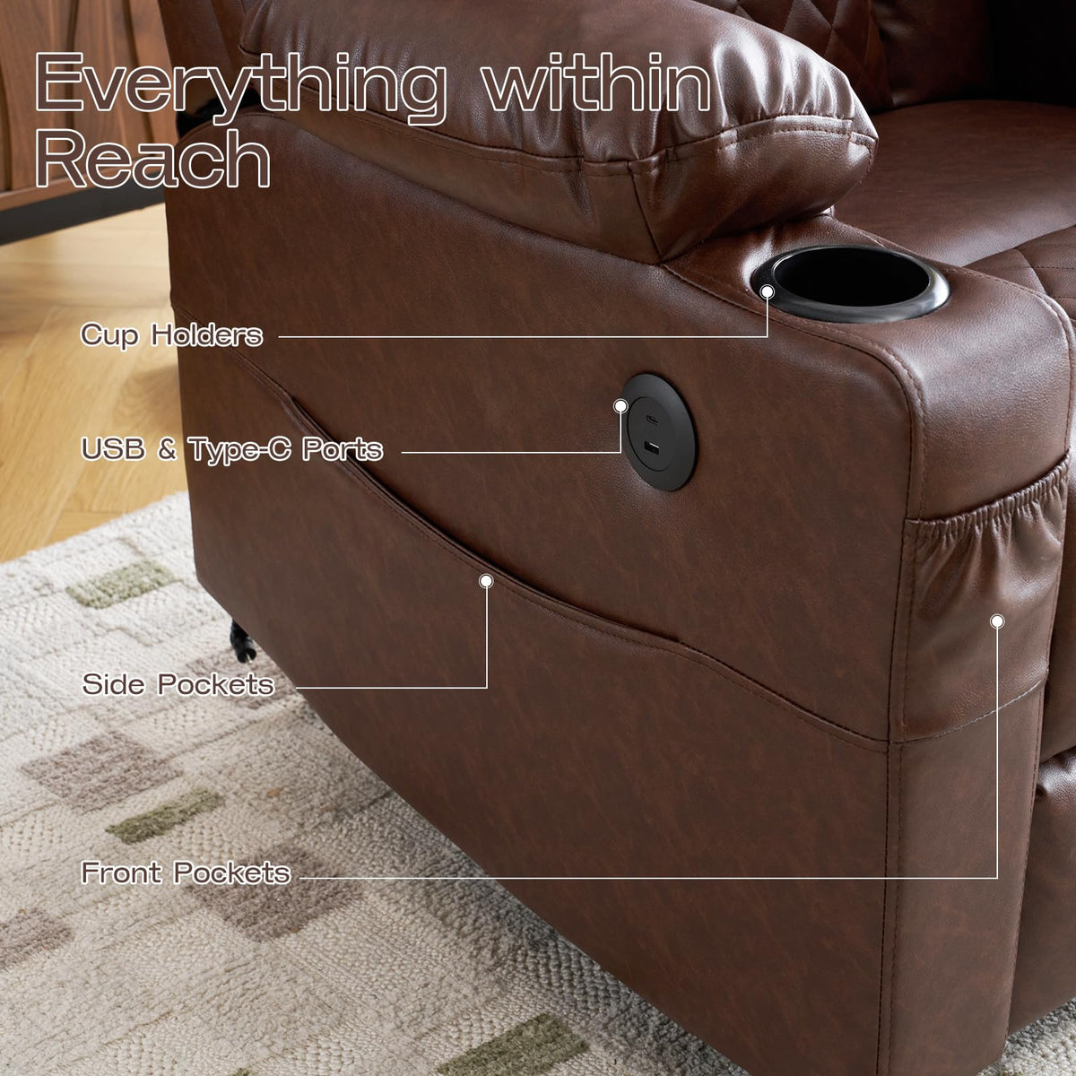 Dual-Motor Power Lift Massage Recliner
