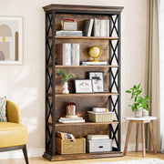 Industrial X-Frame Bookcase