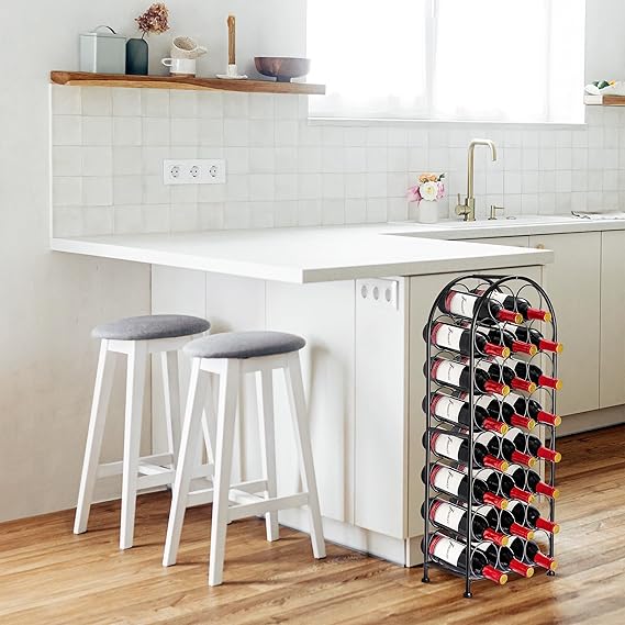 Freestanding Metal Wine Rack – 23 Bottle