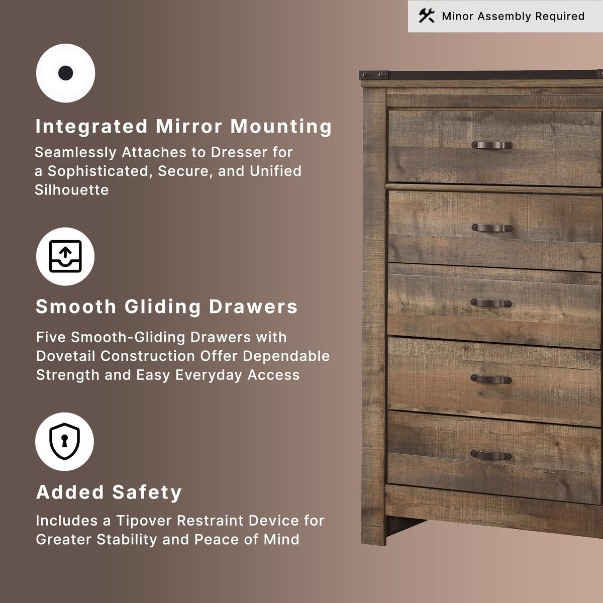 Signature Design by Ashley 5 Drawer Chest of Drawers