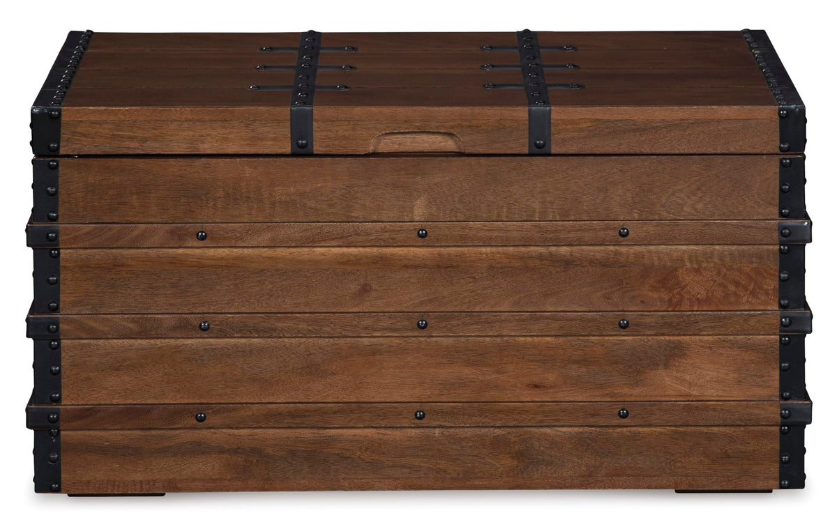 Brown Storage Trunk Coffee Table