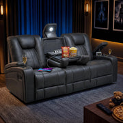 3-Seater Microfiber Reclining Sofa
