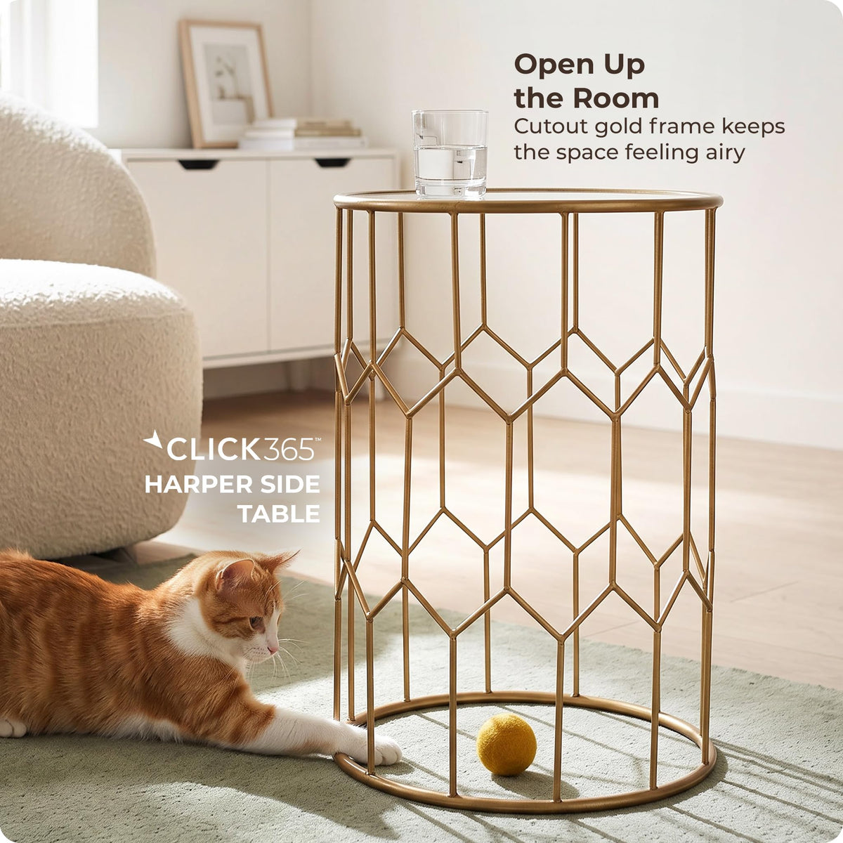 Round Glass Side Table
