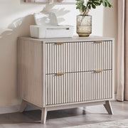 Fluted 2-Drawer Lateral File Cabinet
