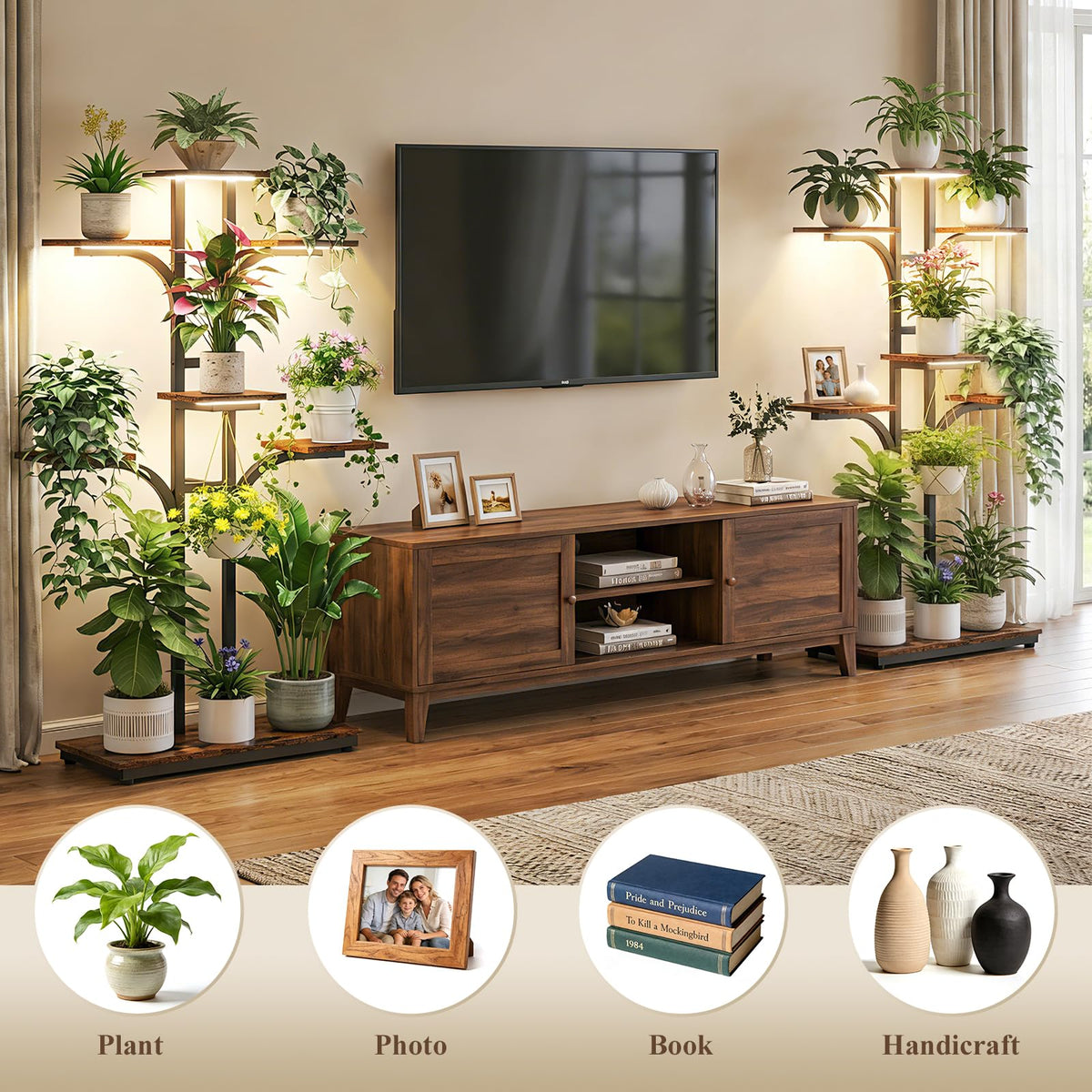 7-Tier Plant Stand with Grow Light