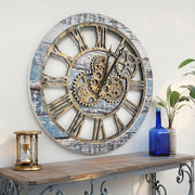 Industrial Moving Gear Wall Clock