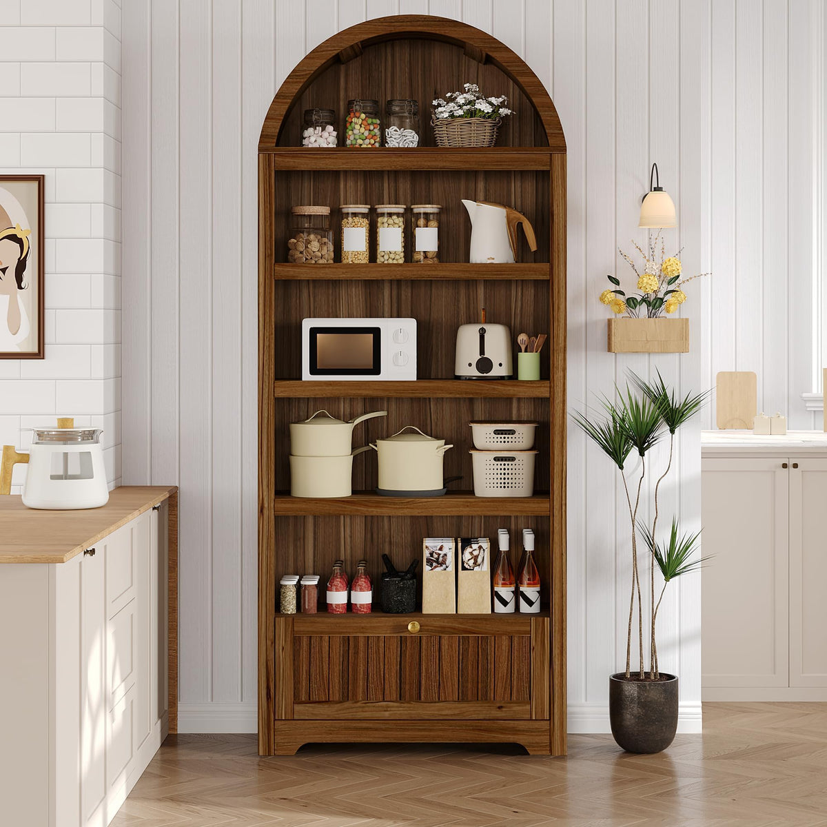 Arched Bookcase with Drawer