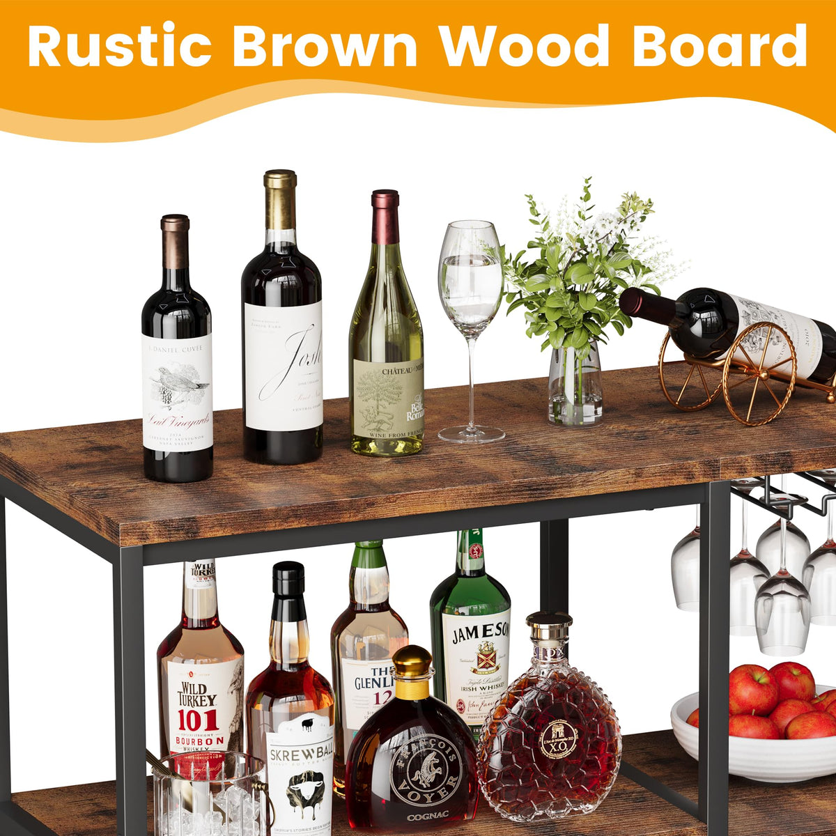 Industrial Wine Bar Cabinet