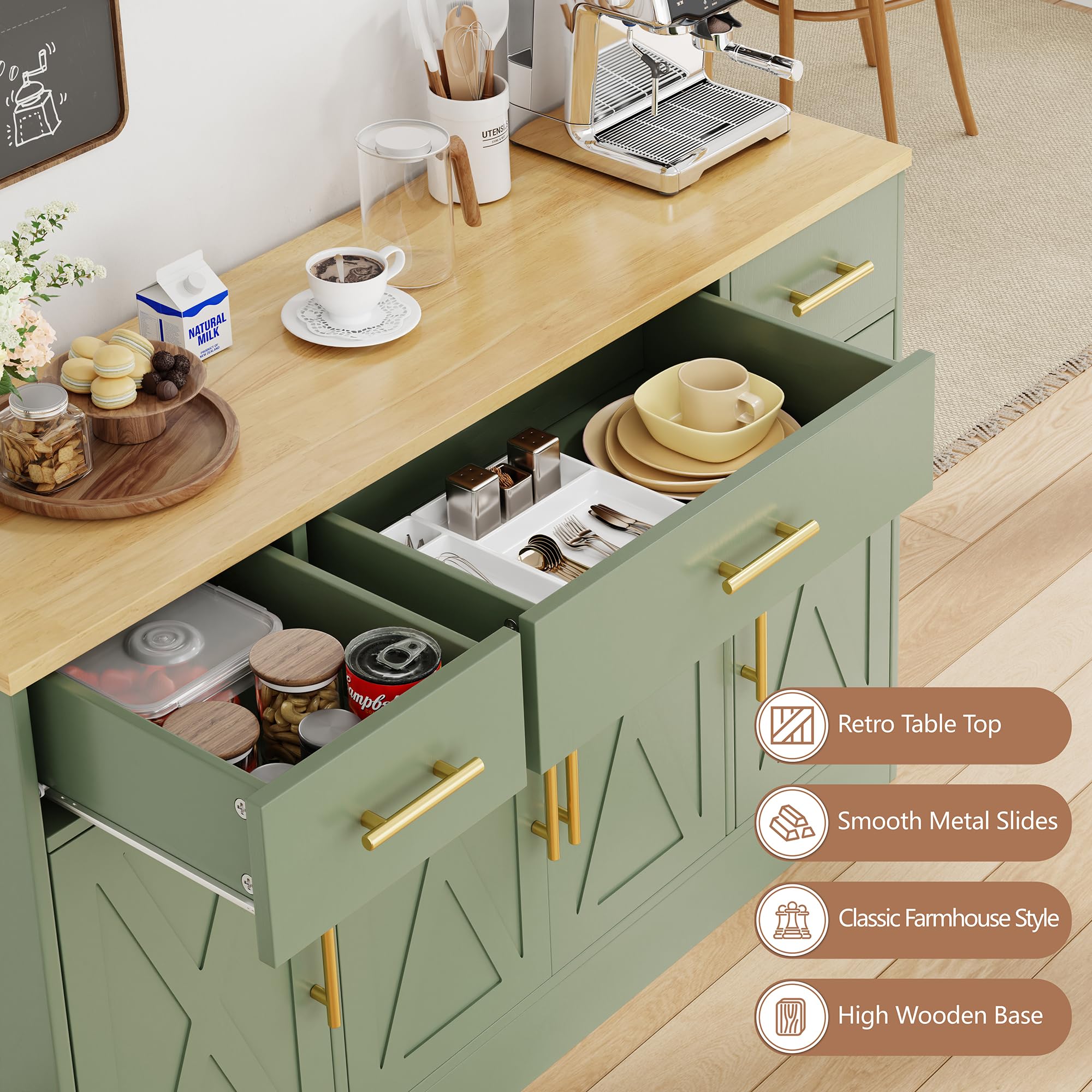 Farmhouse Buffet Cabinet with Storage