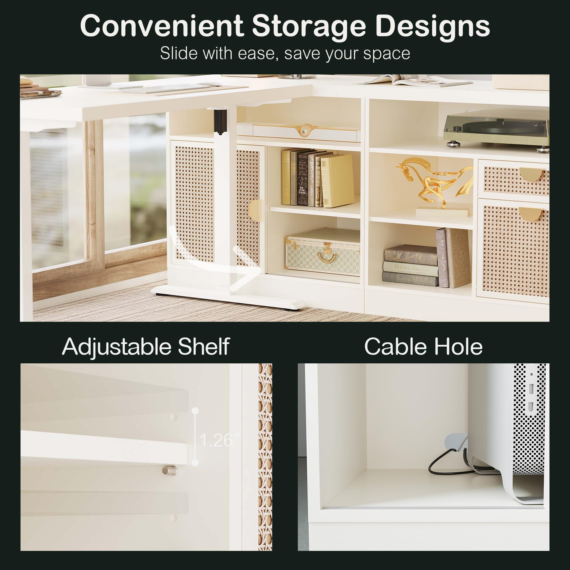 2-Drawer Lateral File Cabinet with Sliding Door