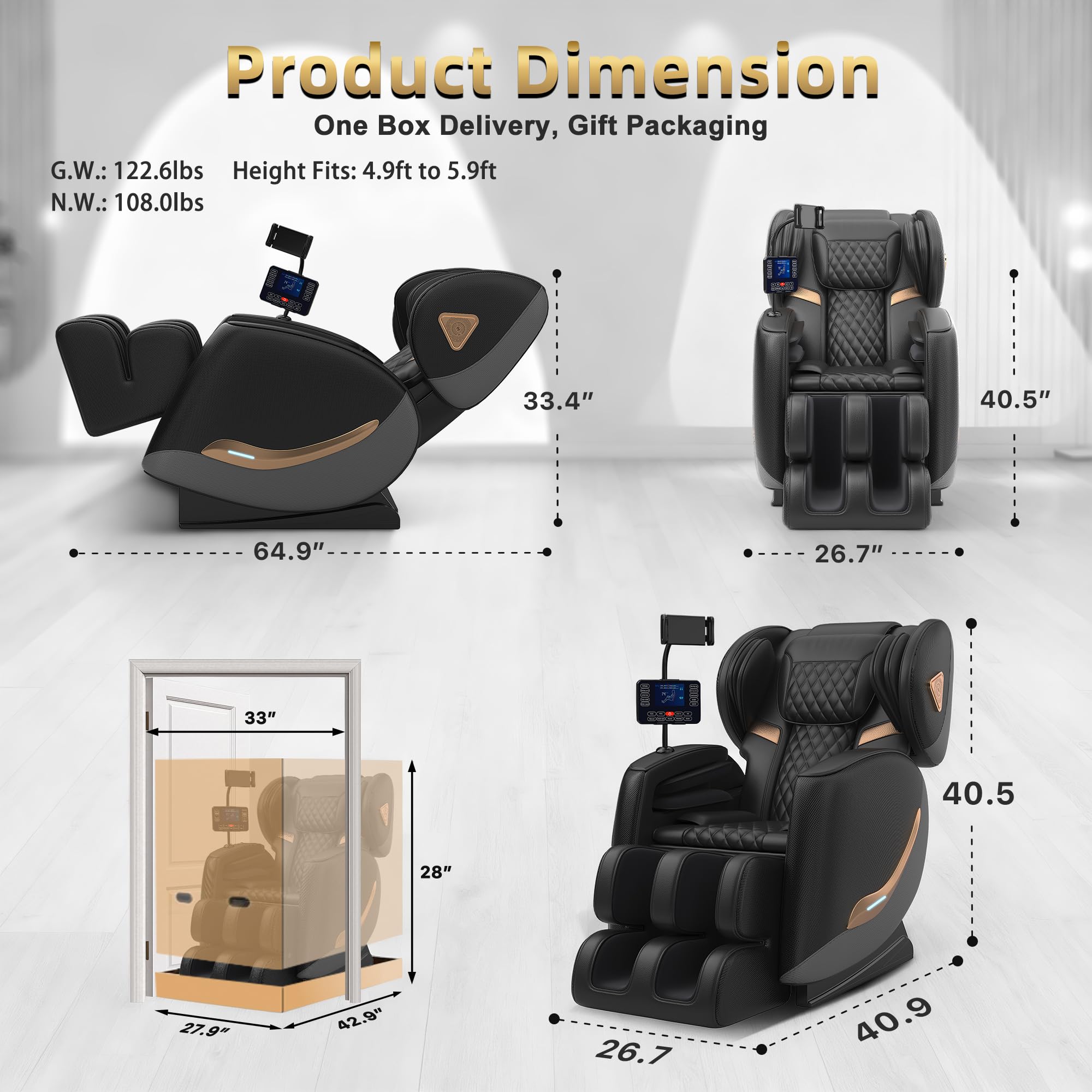VireoNest 2026 Massage Chair Full Body, Zero Gravity Massage Chair Recliner - Upgraded 10-Point Roller, Heating, Airbags, Foot Roller, Shiatsu Full Body Massage Chairs, Gift for Parent