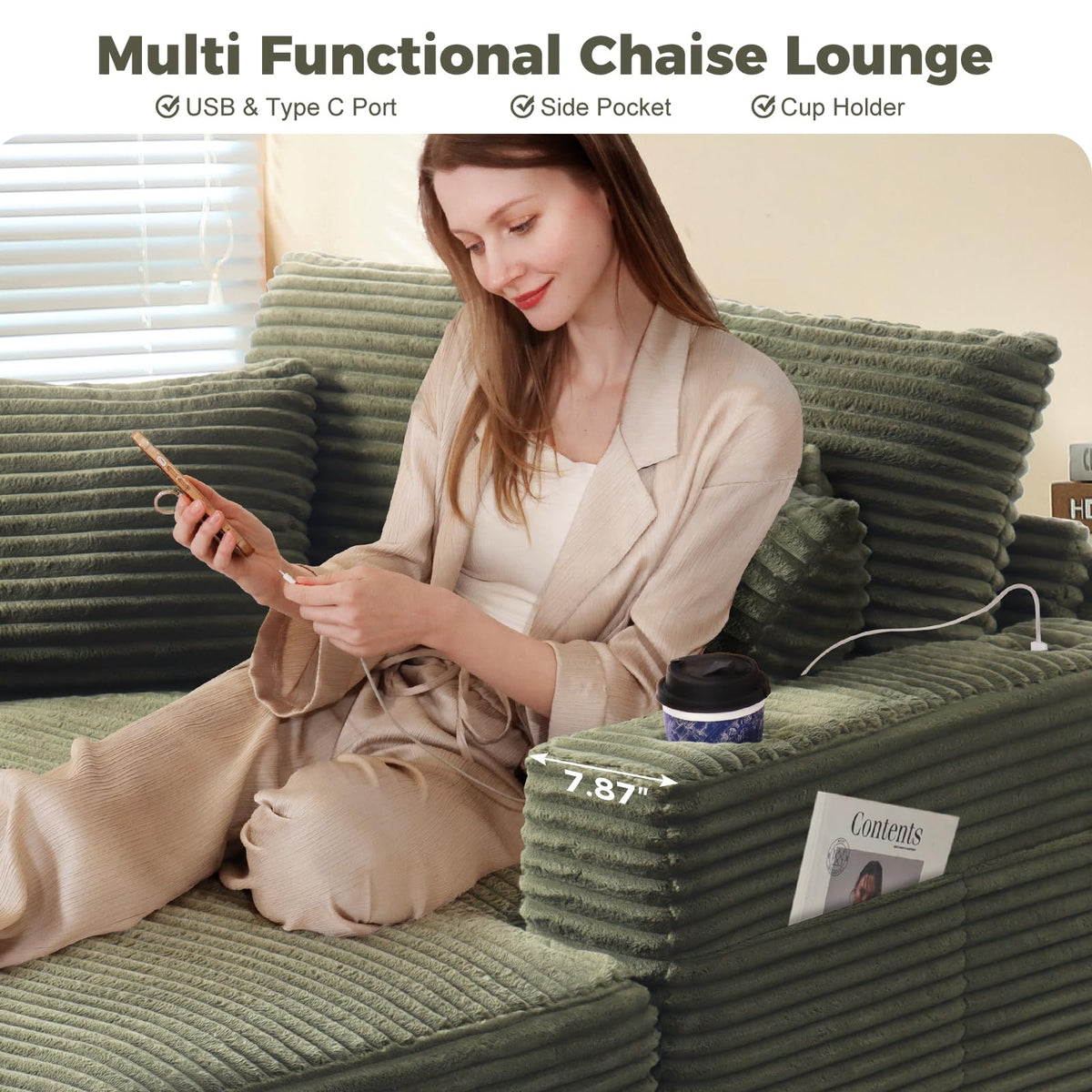 Oversized Faux Fur Chaise Lounge