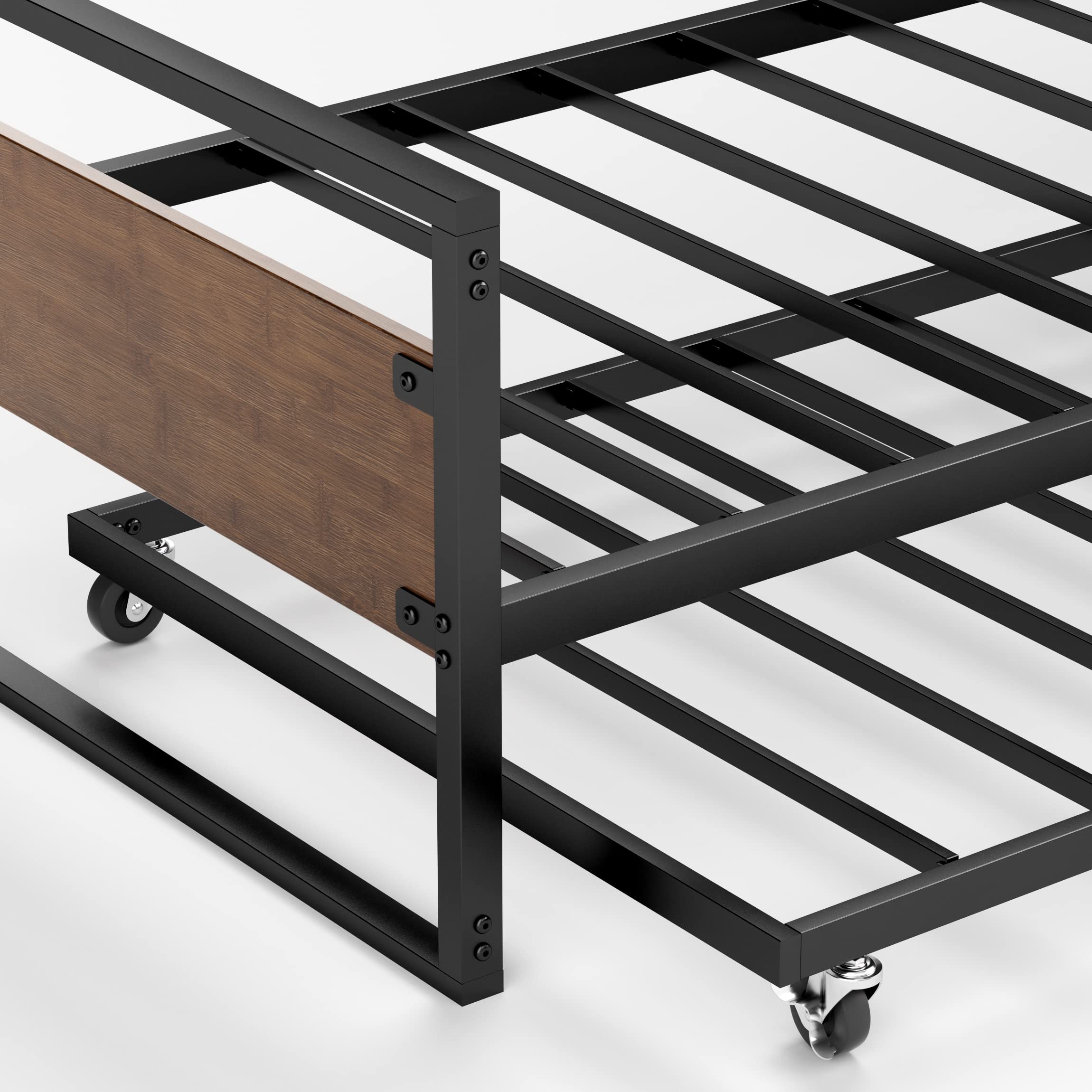 Twin Bamboo & Metal Daybed with Trundle