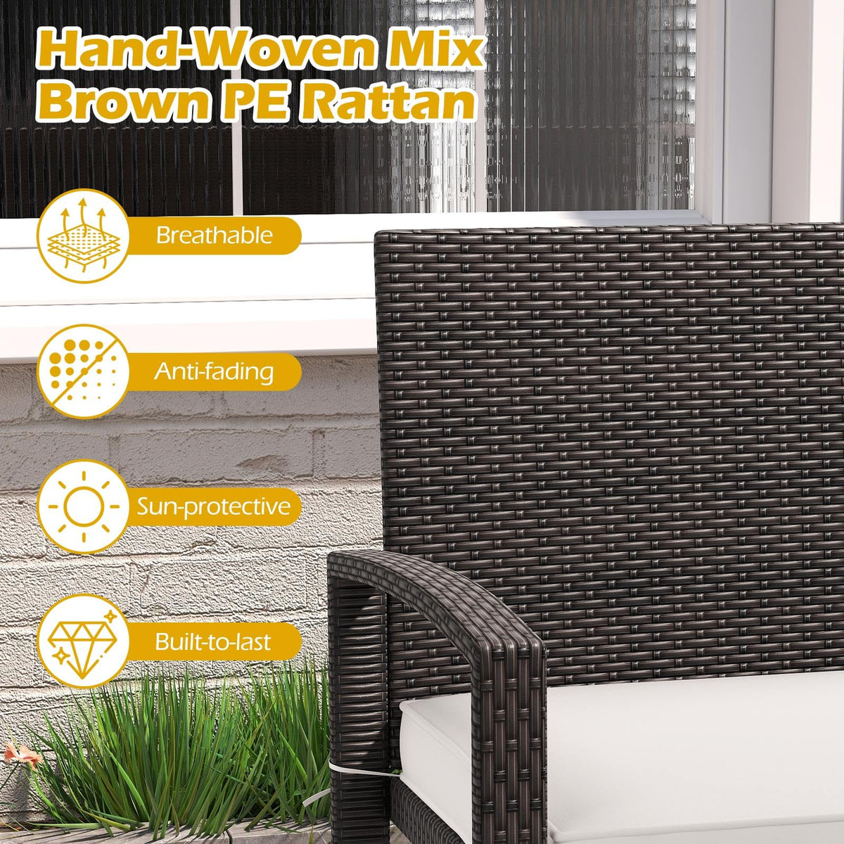 Wicker Patio Loveseat