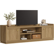 Fluted TV Stand with Storage