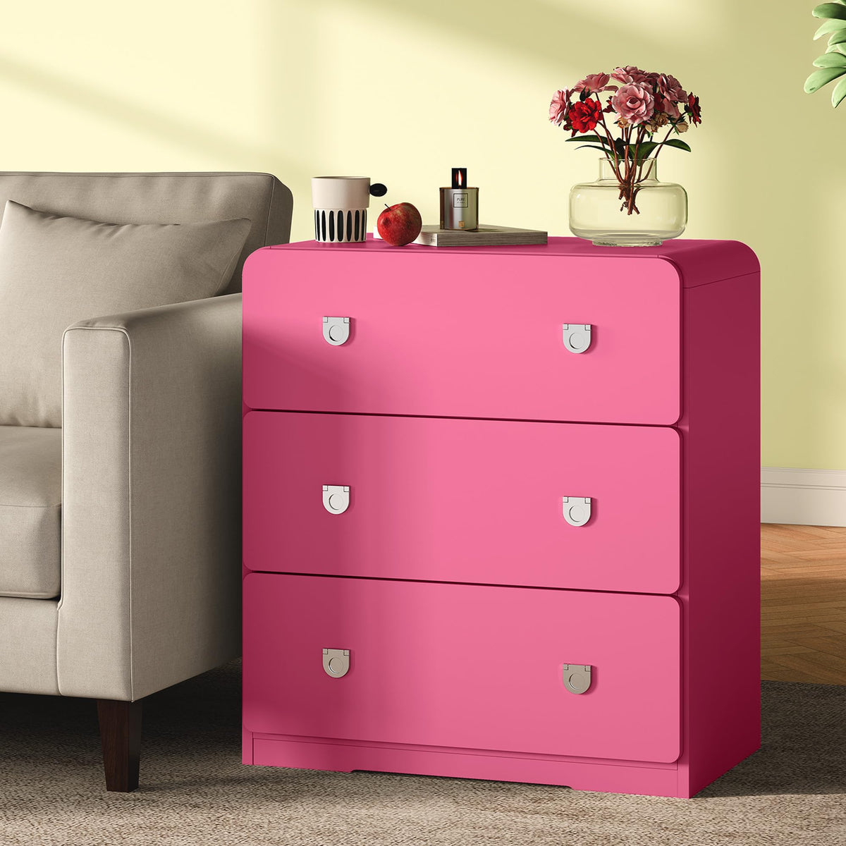 3-Drawer Nightstand