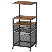 Rolling File Cabinet with Shelves