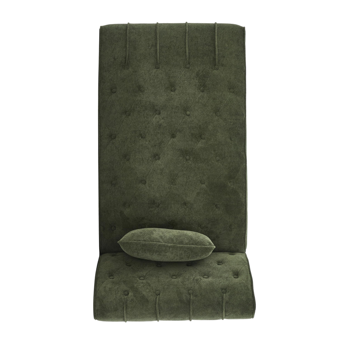 Forest Green Velvet Chaise Lounge