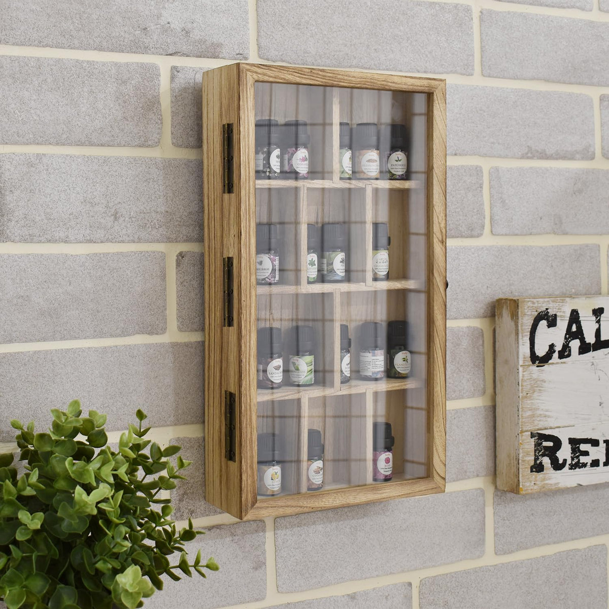 Wall-Mounted Wood Display Case