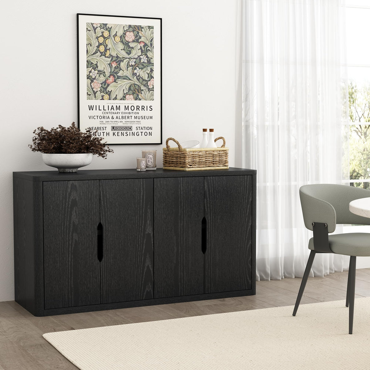 Black Sideboard Buffet Cabinet