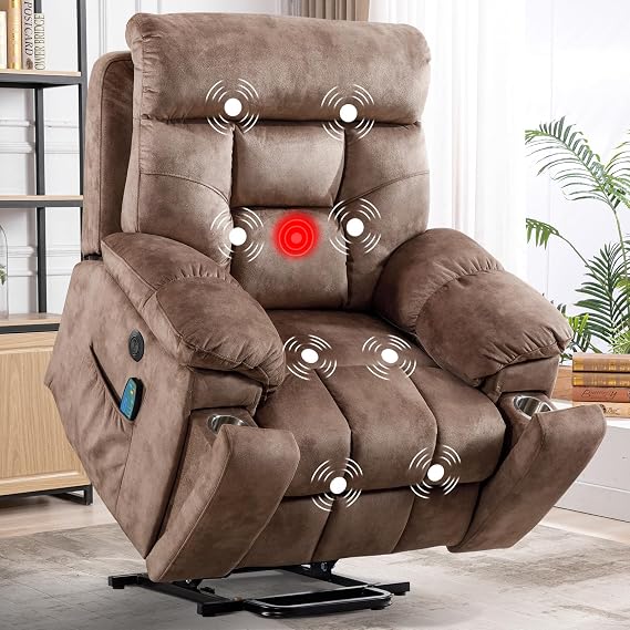 Oversized Heated Massage Lift Recliner