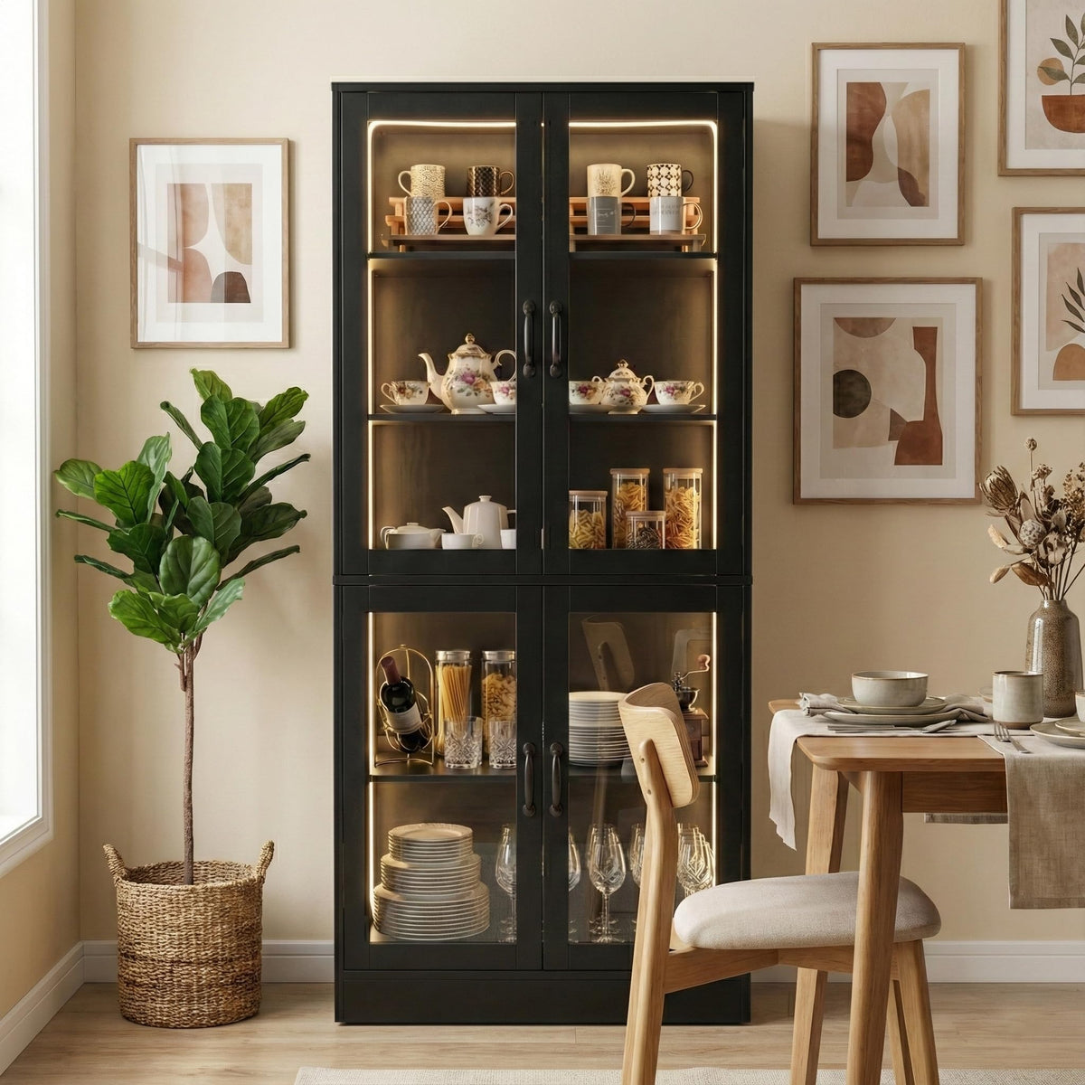 5-Tier LED Display Cabinet
