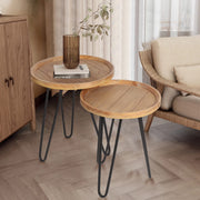 Round Nesting Side Tables Set of 2
