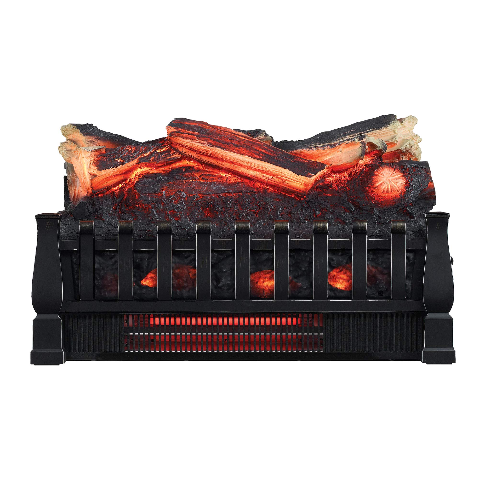 duraflame Electric Log Set 1,000 Sq Ft Heater, Faux Logs Insert with Infrared Flames for Existing Fireplaces, Remote Control Included