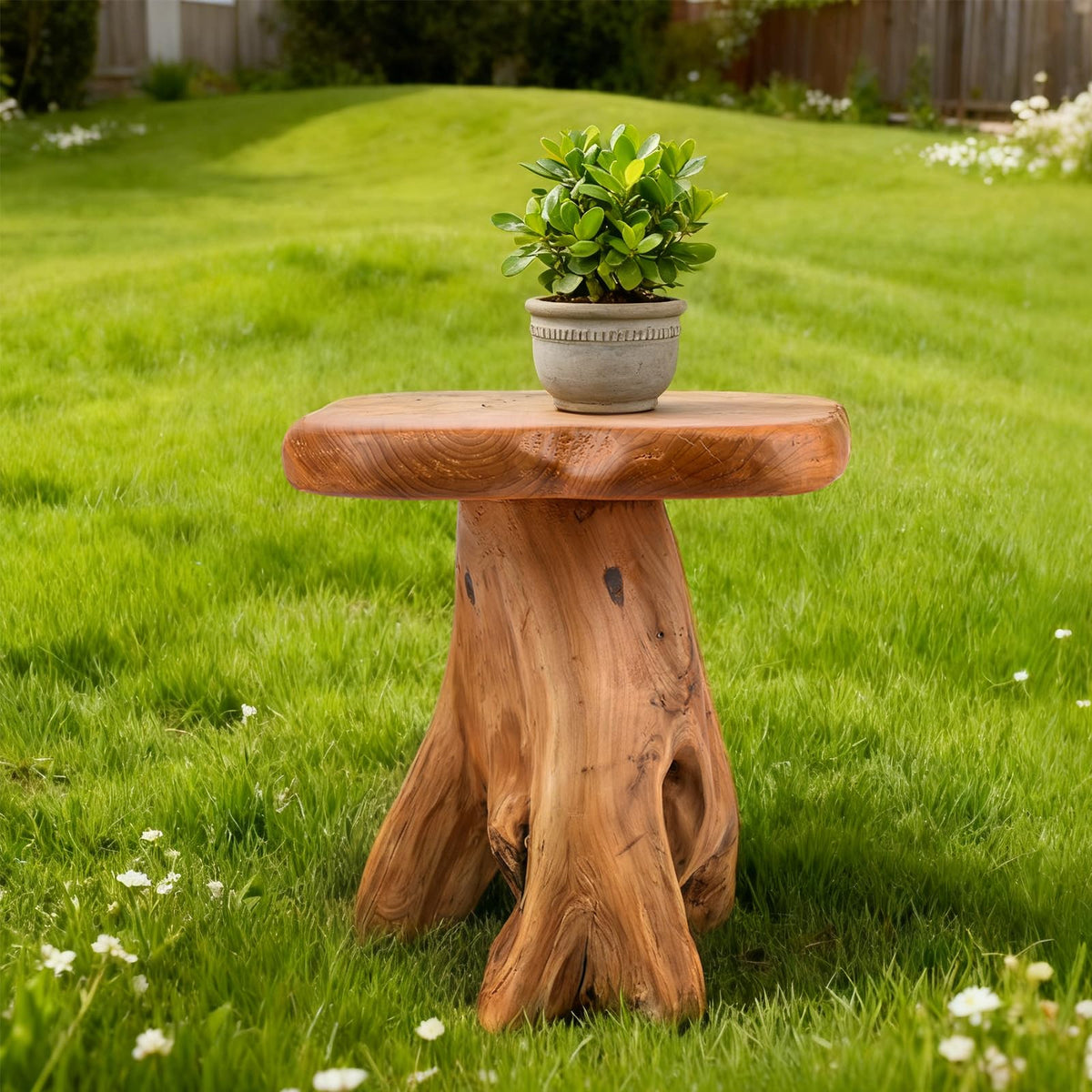Live Edge Cedar Side Table