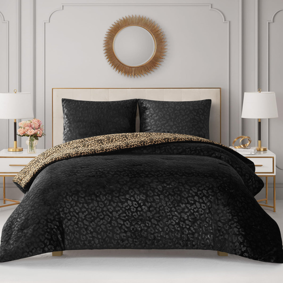 Leopard Reversible Comforter Set
