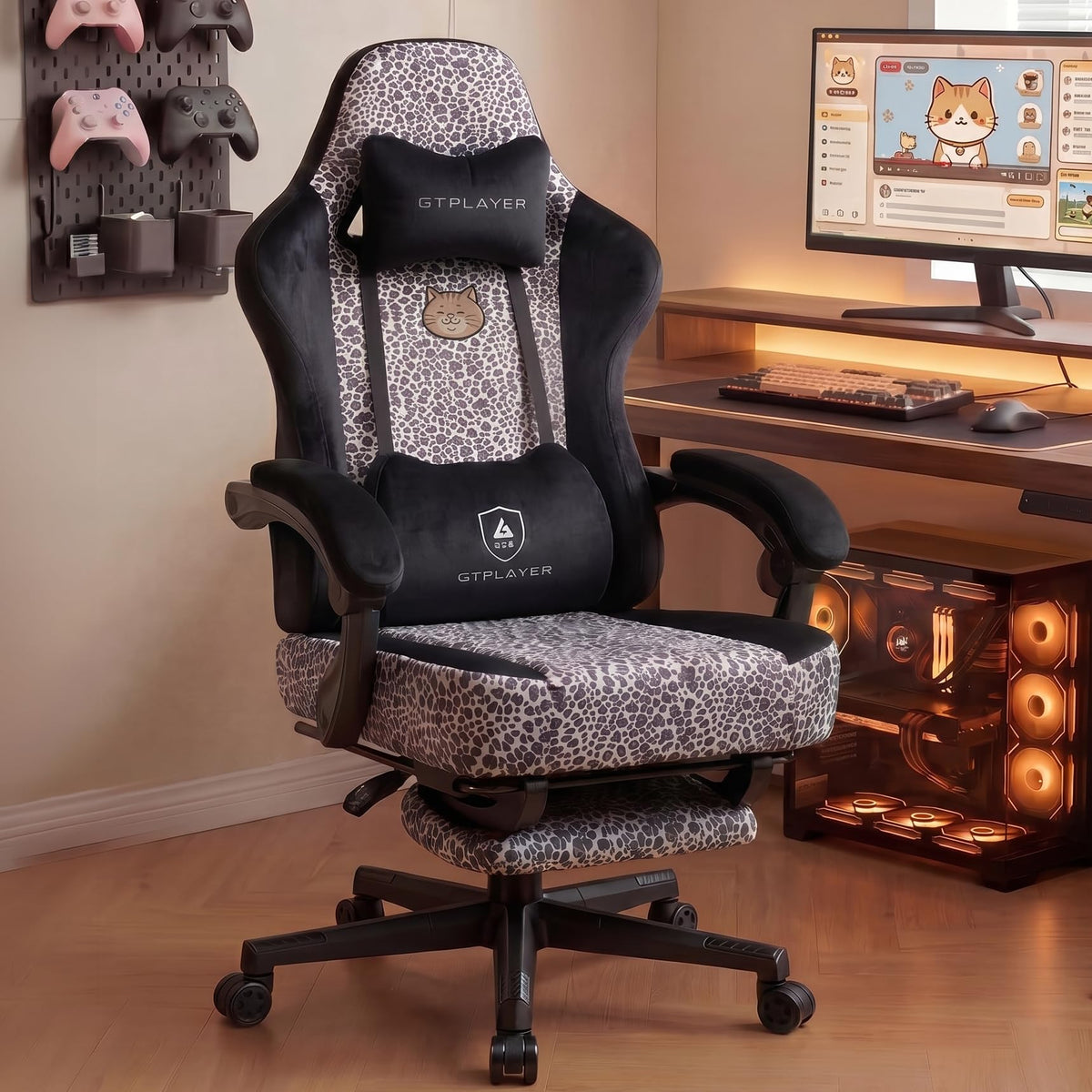 Leopard Print Gaming Chair
