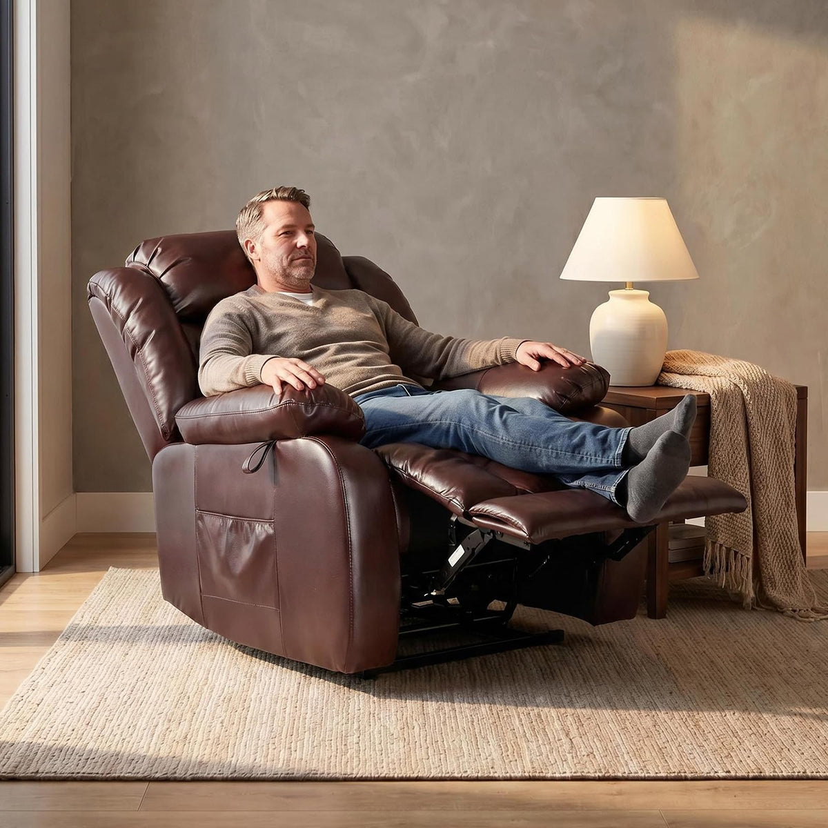 Oversized Massage Lift Recliner with Heat